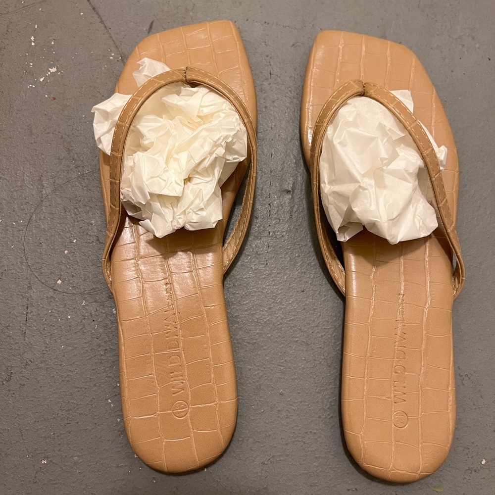 Tan Flip Flops